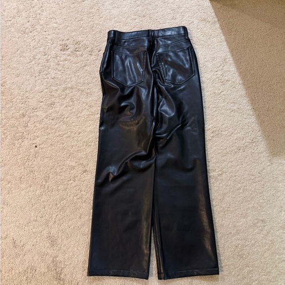 Abercrombie 90 Relaxed High Rise Leather Pant - Picture 3 of 4